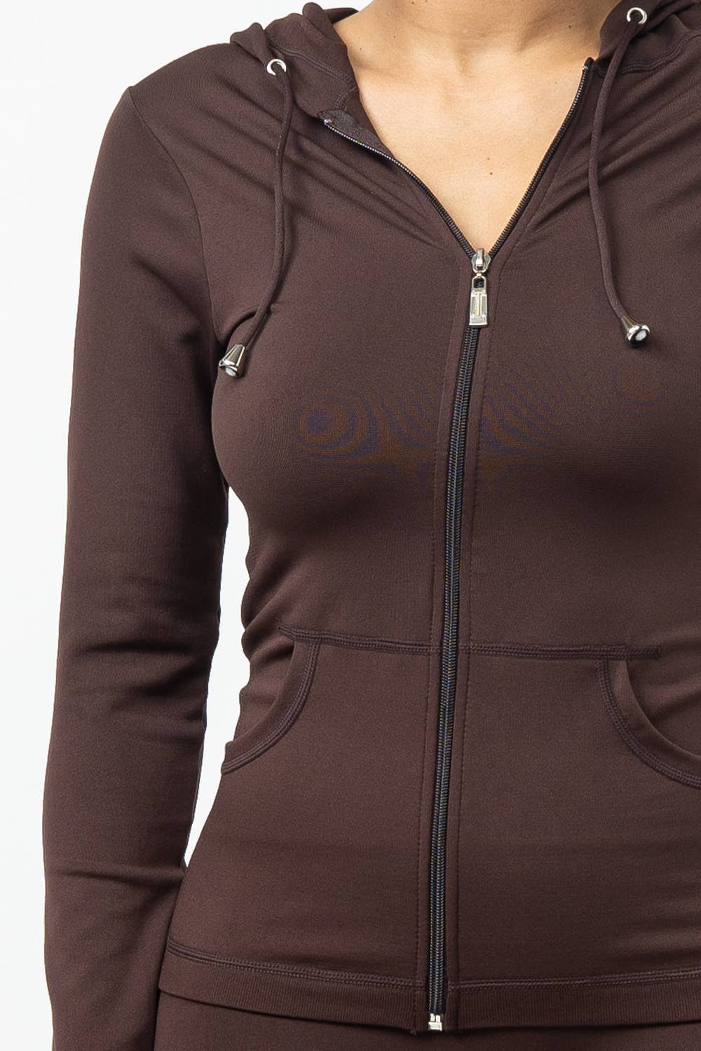 Seamless Zip Up Hoodie Jacket And Leggings Set